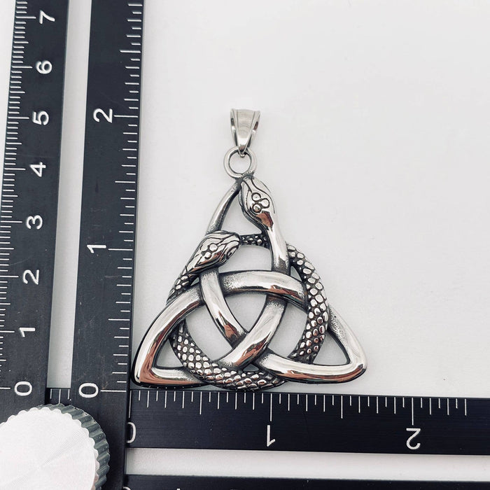 Viikinkikäärme & Kelttisolmu -kaulakoru, ruostumatonta terästä