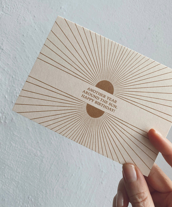 ANOTHER YEAR AROUND THE SUN. HAPPY BIRTHDAY! - postikortti