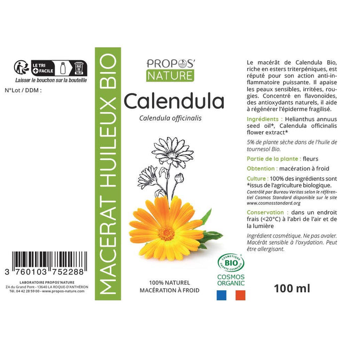 Kalendulaöljy (Calendula) 100ml - Laboratoire Propos'Nature