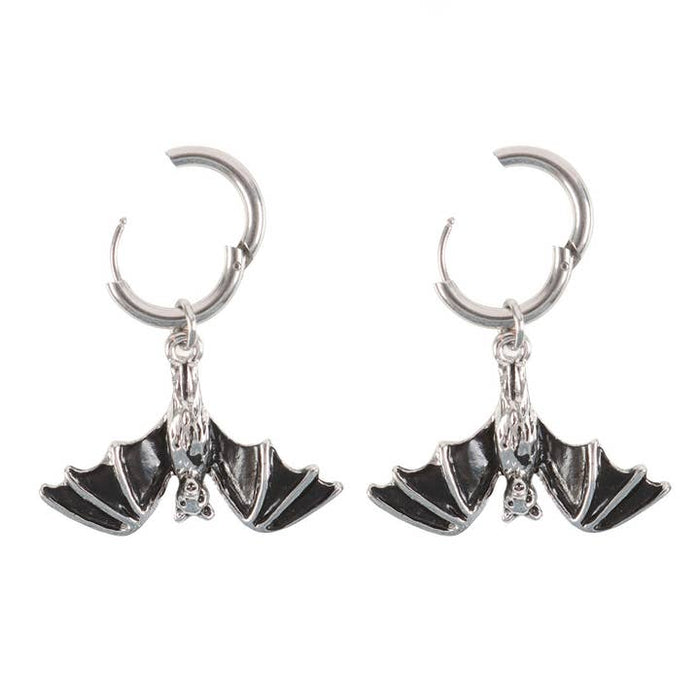 Gothic Hanging Bat - Earrings