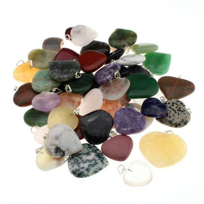 Sydämen muotoinen kristalliriipus 2-4cm