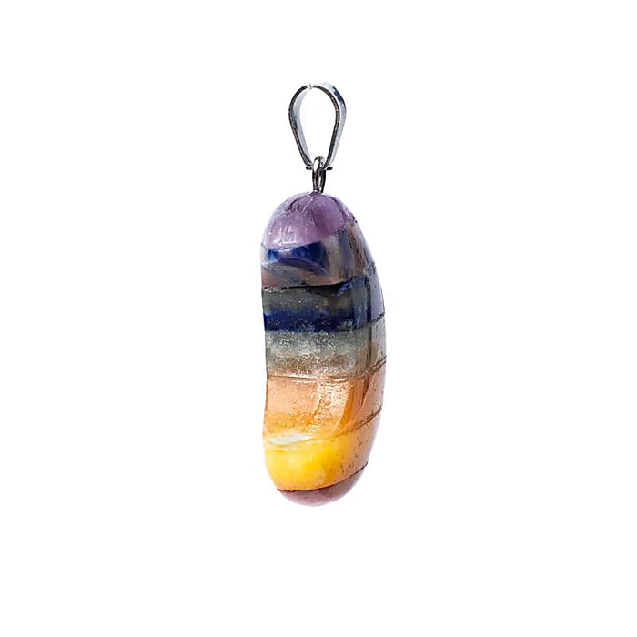 7 chakra moon pendant