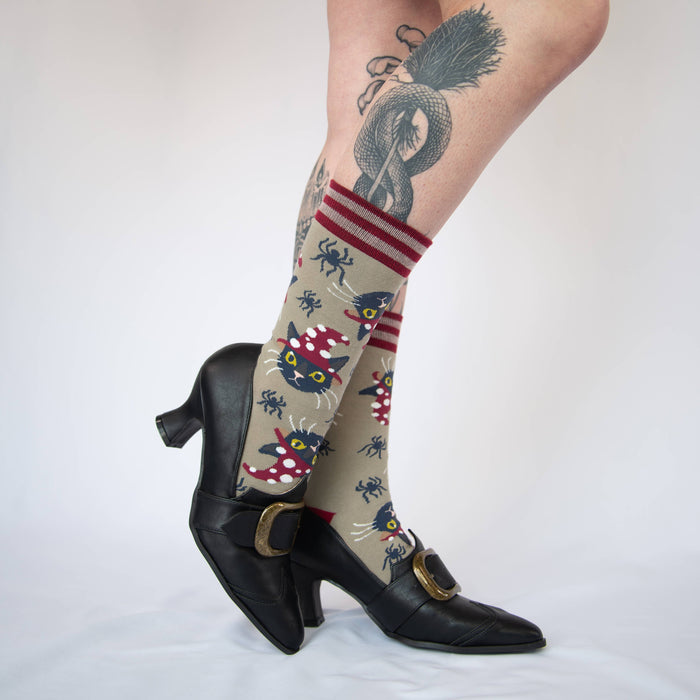 Witchy Whiskers Crew Socks - sukat - FootClothes