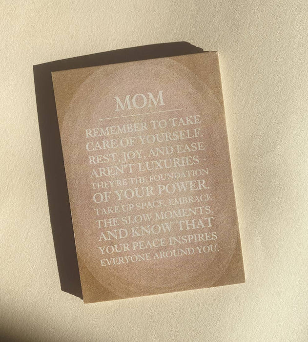 MOM - A SELF-CARE REMINDER - POSTIKORTTI - ÄITI
