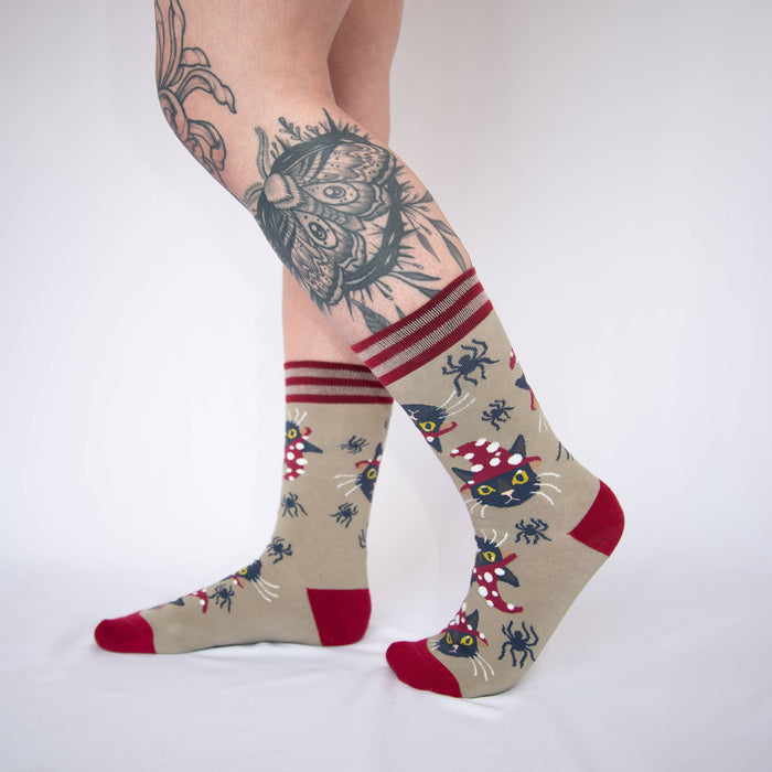 Witchy Whiskers Crew Socks - sukat - FootClothes