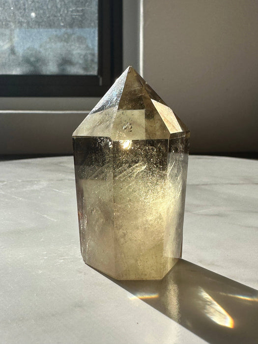 Savuinen luonnon sitriini obeliski #14