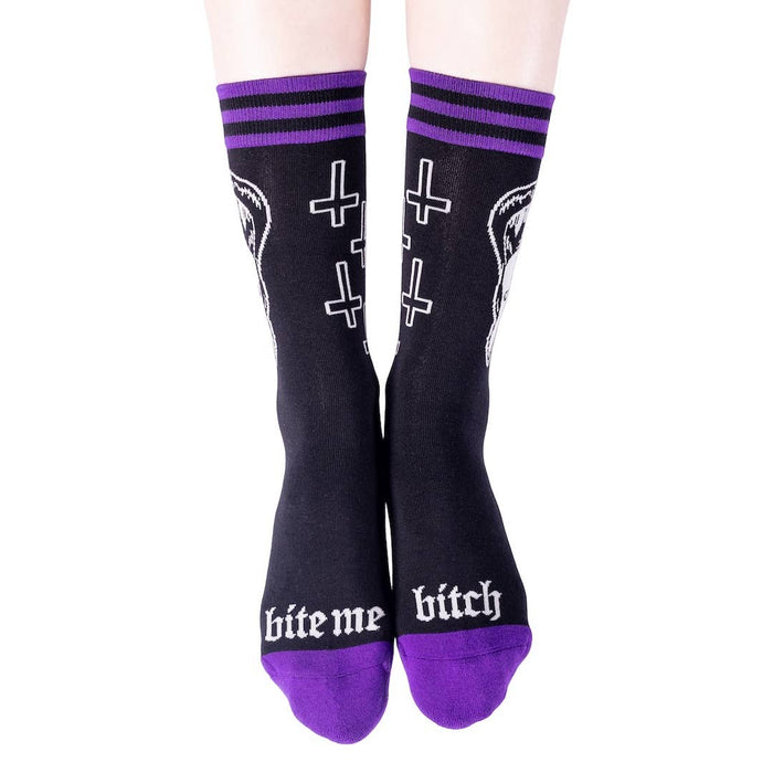Bite Me Bitch Crew Socks - sukat - FootClothes