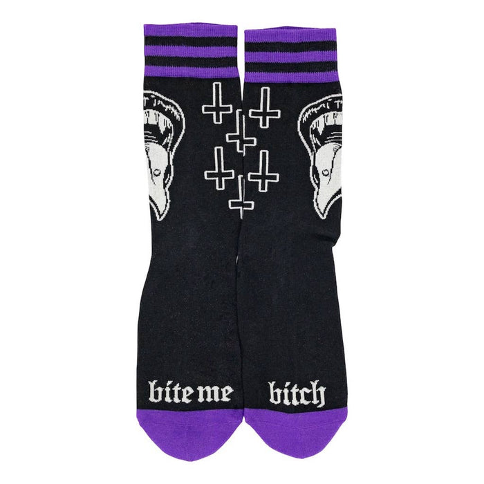Bite Me Bitch Crew Socks - sukat - FootClothes