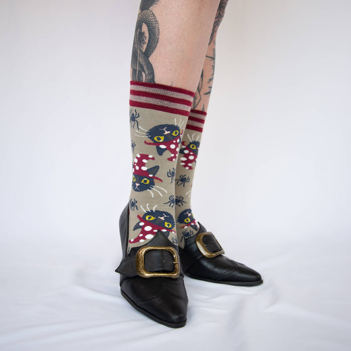 Witchy Whiskers Crew Socks - sukat - FootClothes