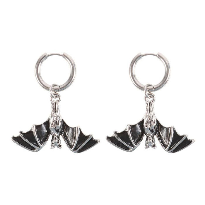 Gothic Hanging Bat - Earrings