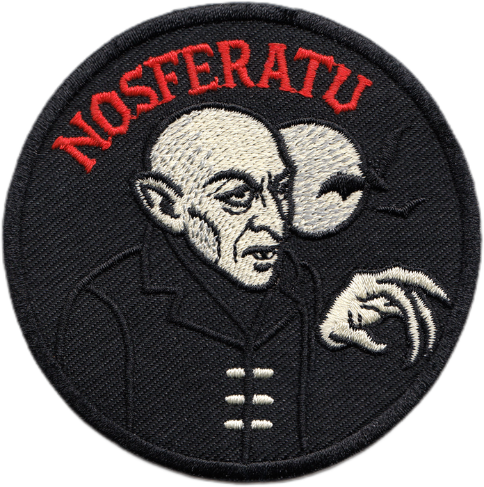 Nosferatu – pimeässä hohtava – kangasmerkki