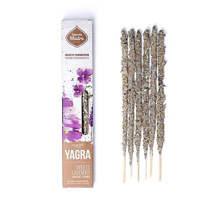 Yagra Violets &amp; Lavender Incense Sticks - Sagrada Madre