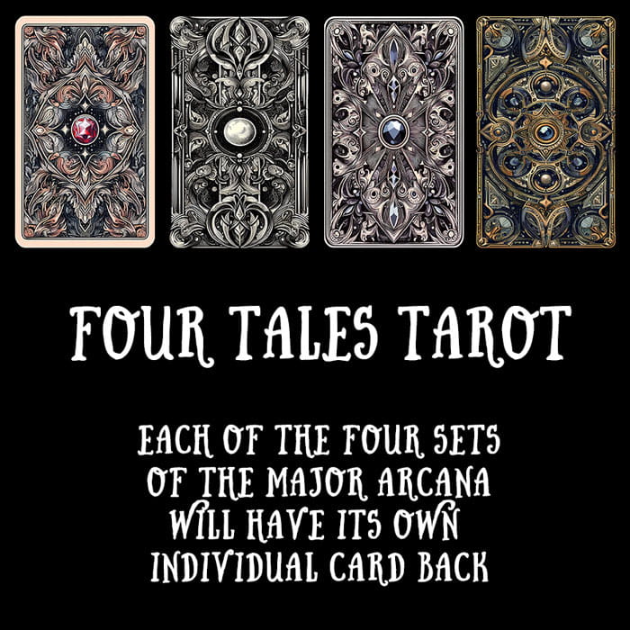 Four Tales Tarot (major arcana)- Gold edges - Taroteca Studios