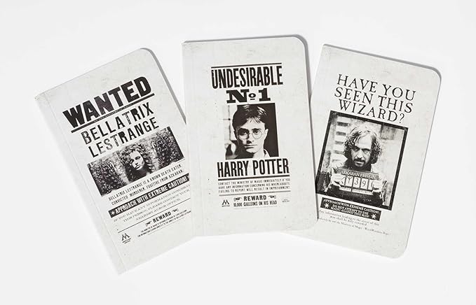 Harry Potter: Wanted Posters/Etsintäkuulutukset - Taskumuistikirjasetti (3kpl)