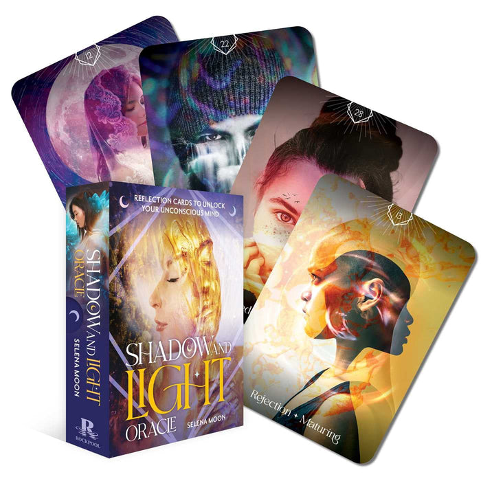 Shadow & Light Oracle: Reflection Cards to Unlock Your Unconscious Mind (36 Gilded Cards and 96-Page Guidebook) - Selena Moon