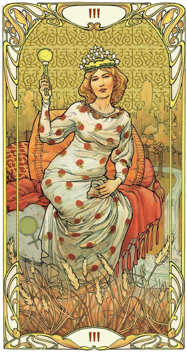 Golden Art Nouveau Tarot (Major Arcana deck, 22 cards) - Giulia Massaglia