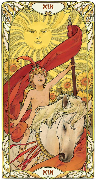 Golden Art Nouveau Tarot (Major Arcana deck, 22 cards) - Giulia Massaglia