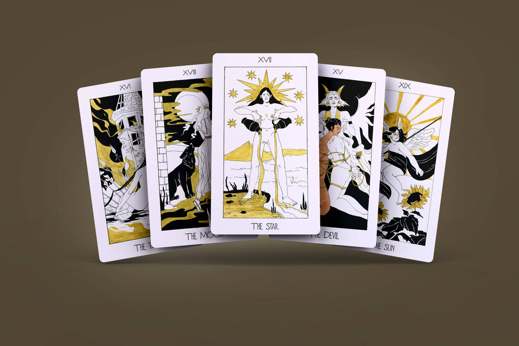 The Golden Path Tarot 78+2 Extra Cards Deck – Dark Synevyr (Indie/Import)