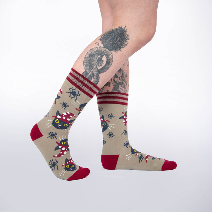 Witchy Whiskers Crew Socks - sukat - FootClothes
