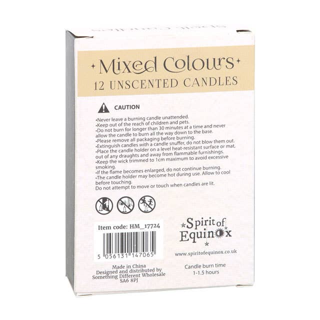 12 pcs Mixed Color spell candle