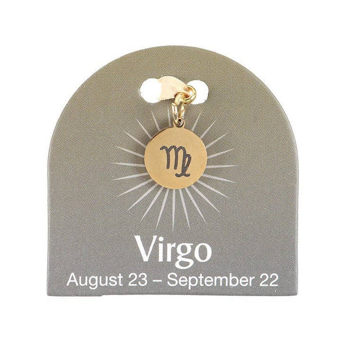 Virgo Gold Tone Zodiac Sign Charm - Neitsyt-horoskooppikoruhela, kullanvärinen