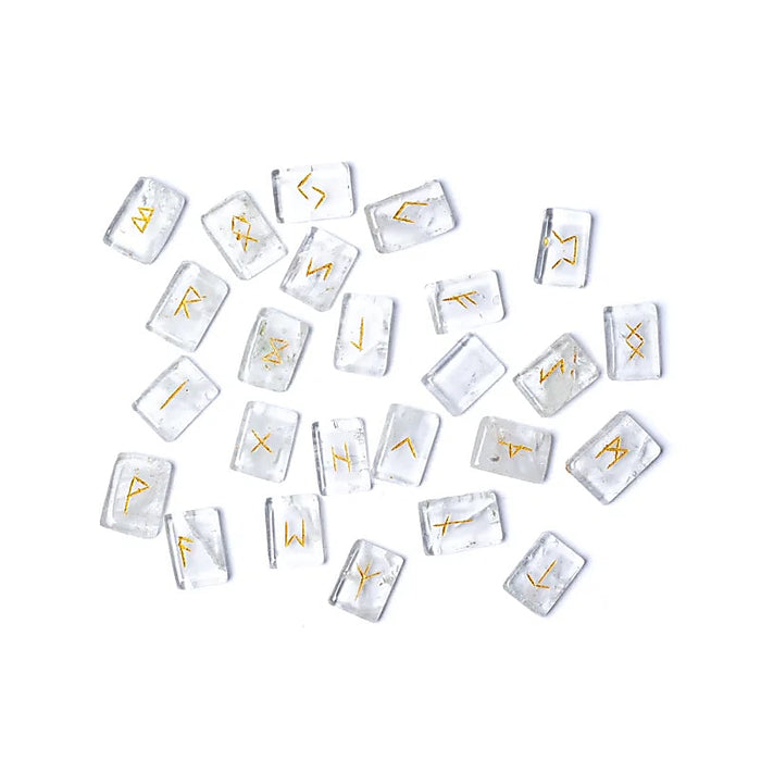 Vuorikristalli riimukivet samettipussissa