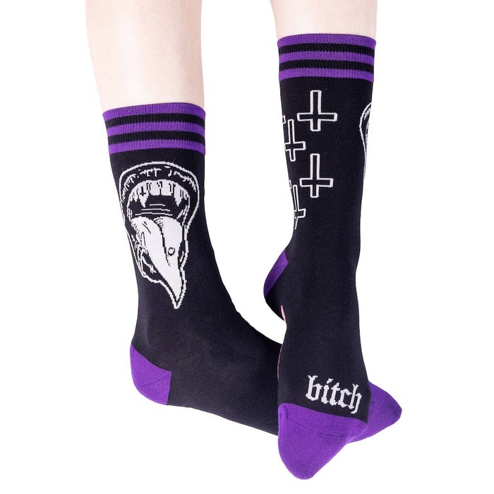 Bite Me Bitch Crew Socks - sukat - FootClothes
