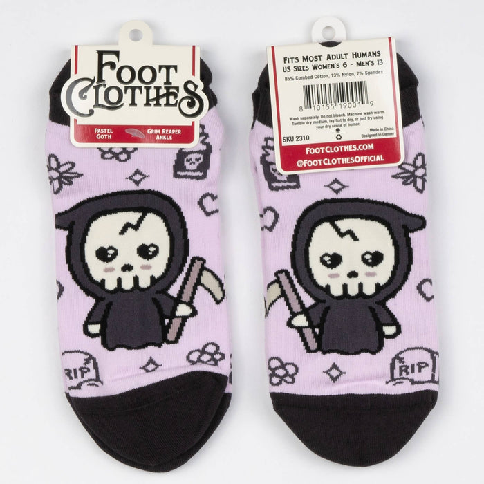 Pastel Goth Grim Reaper -nilkkasukat - FootClothes