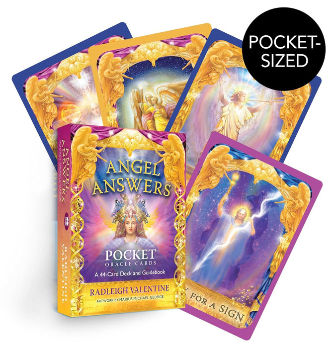 Angel Answers Pocket Oracle Cards: A 44-Card Deck and Guidebook - Radleigh Valentine