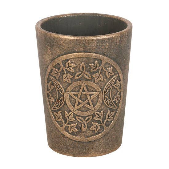 Triple Moon Bronze Terracotta flowerpot approx. 17cm - Lisa Parker