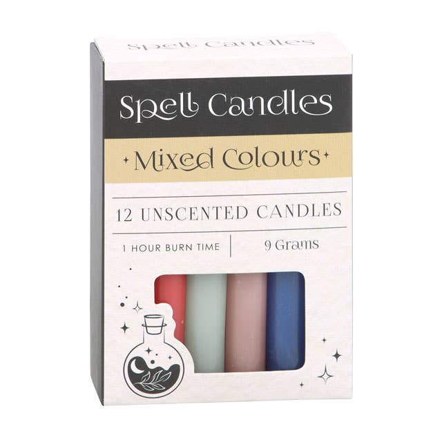 12 pcs Mixed Color spell candle