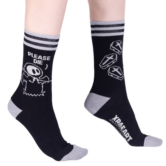 Please Die Crew Socks - sukat - FootClothes