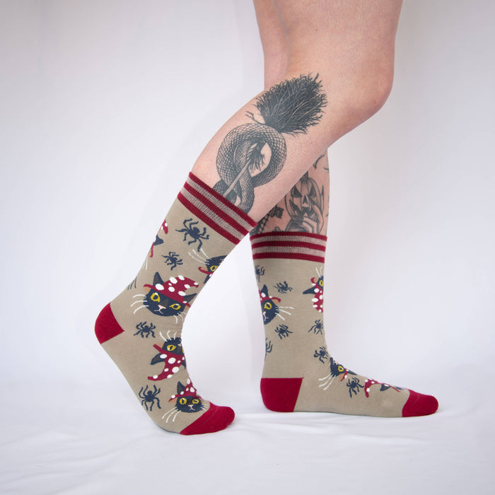 Witchy Whiskers Crew Socks - sukat - FootClothes