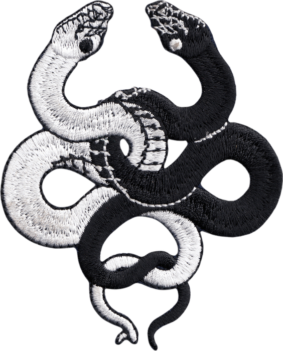 Intertwined Snakes Yin Yang – kangasmerkki