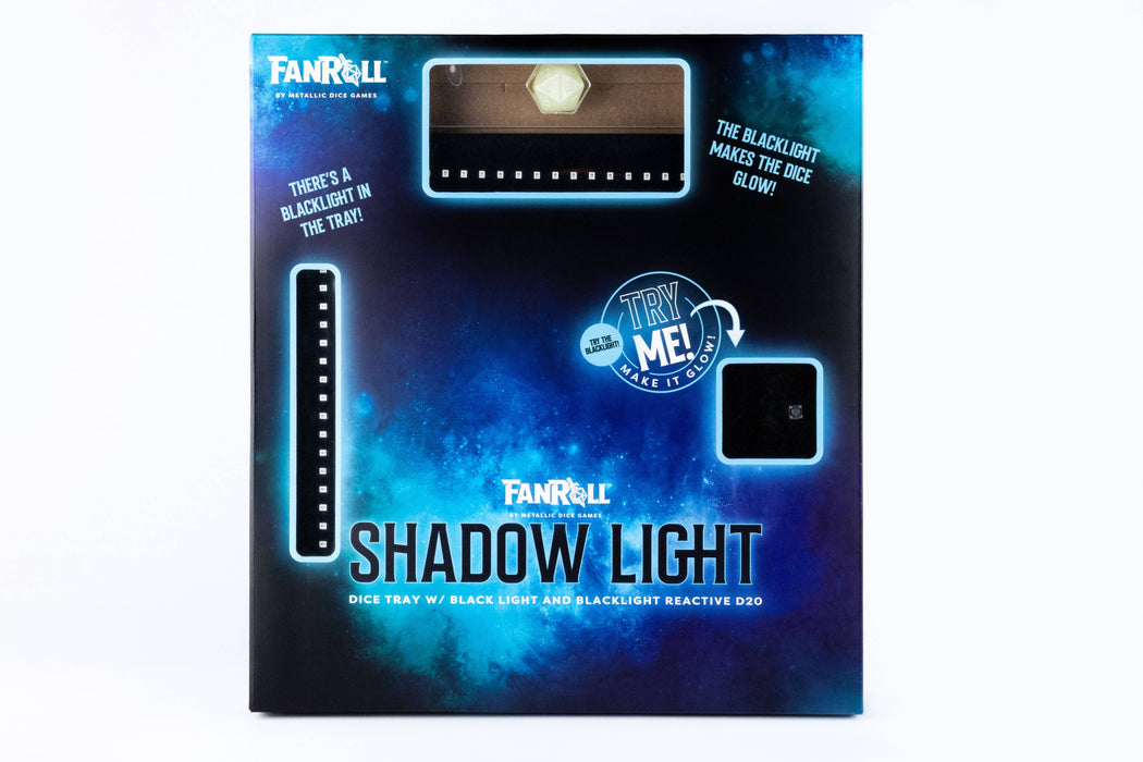 Shadow Light Blacklight UV-noppatarjotin ja d20: Black - Fanroll