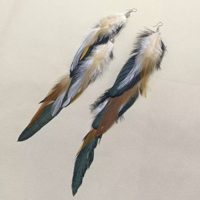 Pitkät sulkakorvakorut