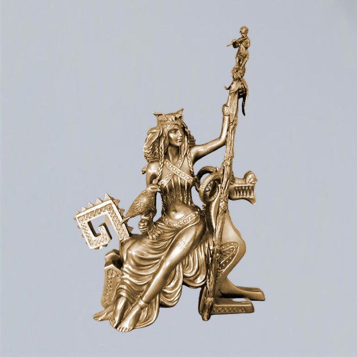 Wonderfully detailed Frigga statue approx. 1.2 kg