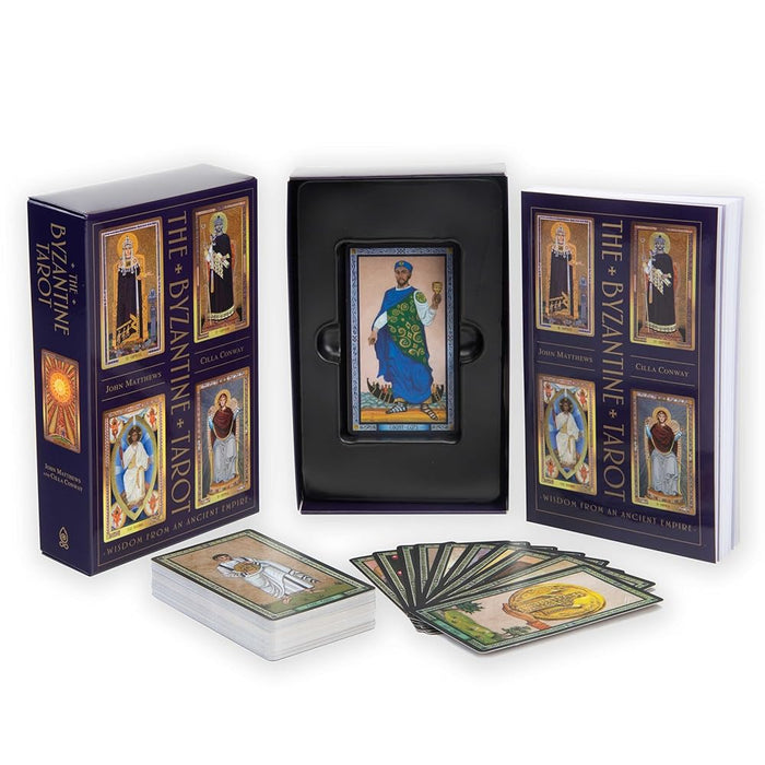 The Byzantine Tarot: Wisdom from an Ancient Empire (Tarot Kit Box Set with 78 Cards and Guide Book) cover image