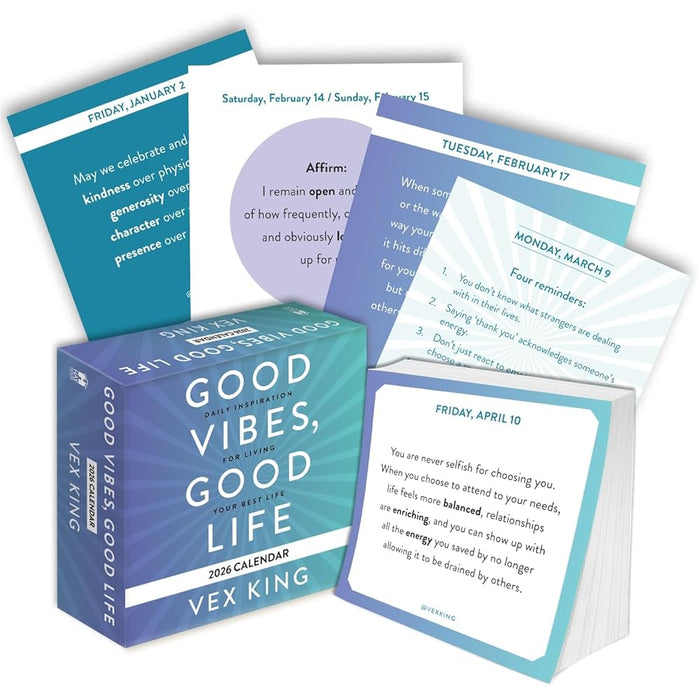 Good Vibes, Good Life Calendar 2026: Daily Inspiration for Living Your Best Life cover image