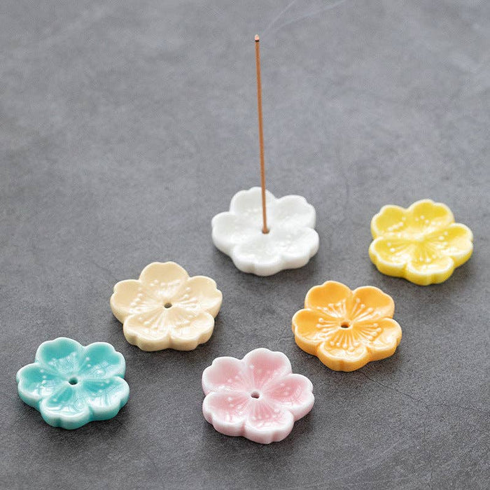 Gohobi Ceramic Flower -käsintehty suitsuketeline
