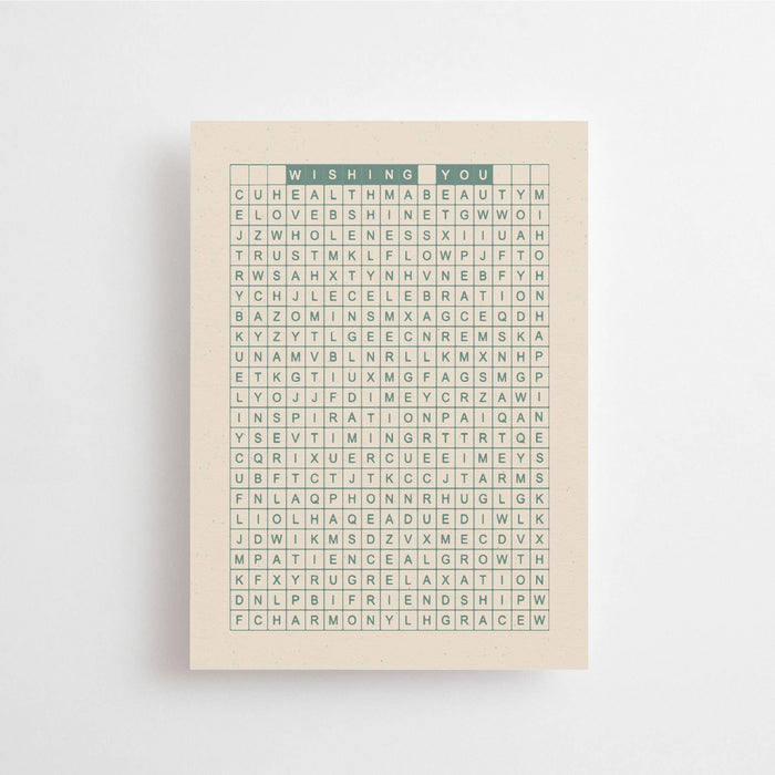 WISHING YOU...  - POSTIKORTTI- WORDSEARCH QUIZ