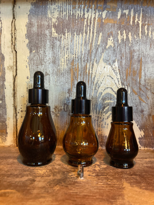 Ruskea pipettipullo, 3 eri kokoa