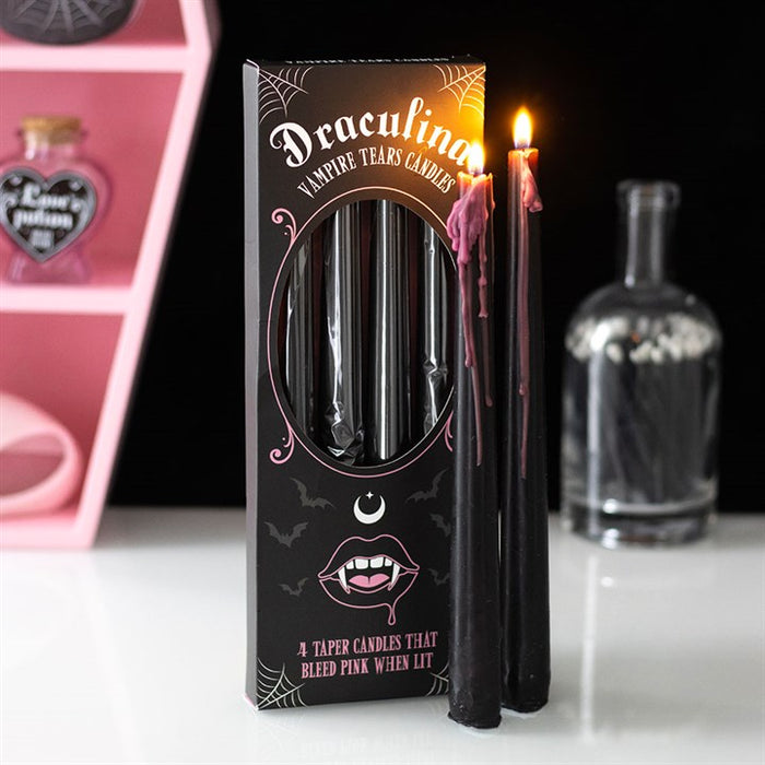Draculina Vampire Tears - kruunukynttilät 4 kpl