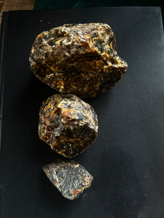 Black amber in different sizes - Sumatra 