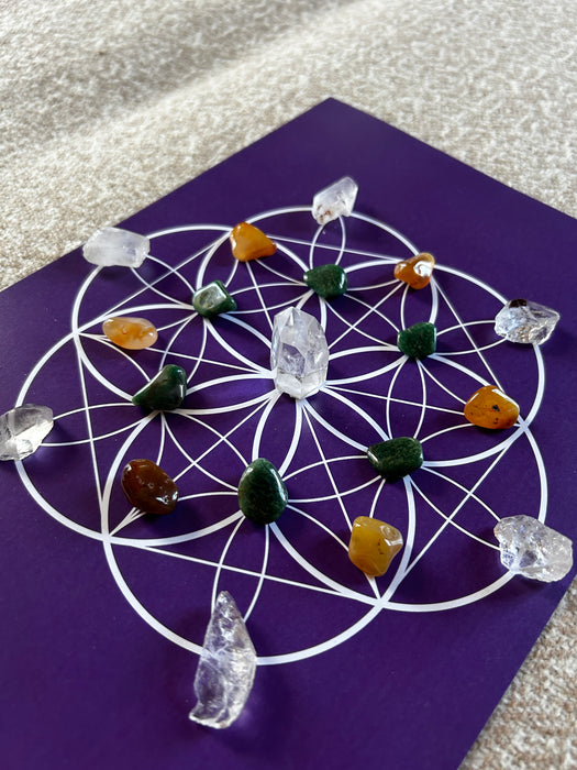 Crystal grid - A4 size sheet double-sided