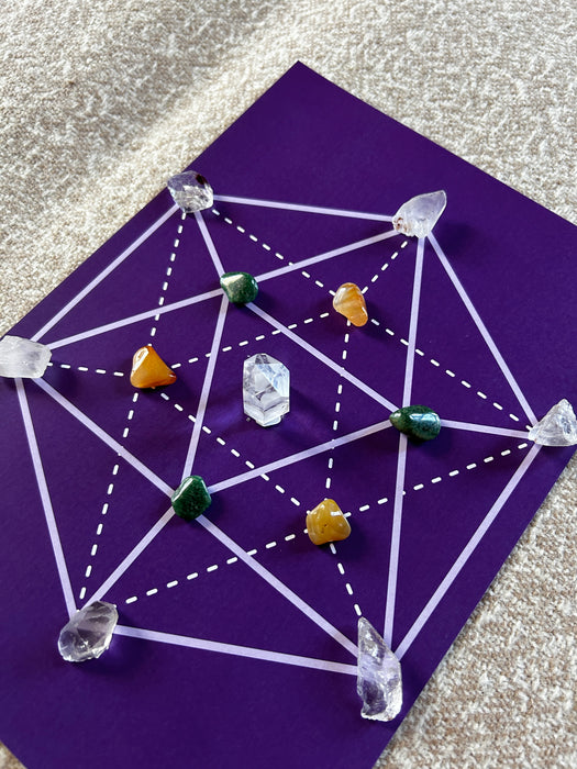 Crystal grid - A4 size sheet double-sided