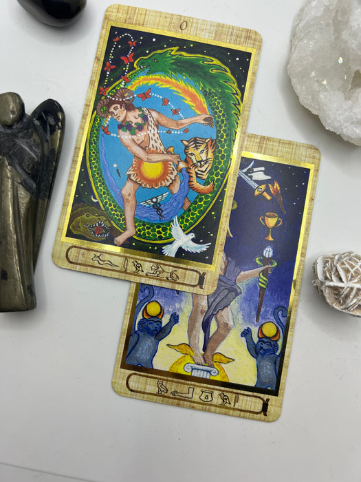 Rosetta Tarot Papyrus Gold limited gold edition (777kpl) - M. M. Meleen (Preloved OOP)