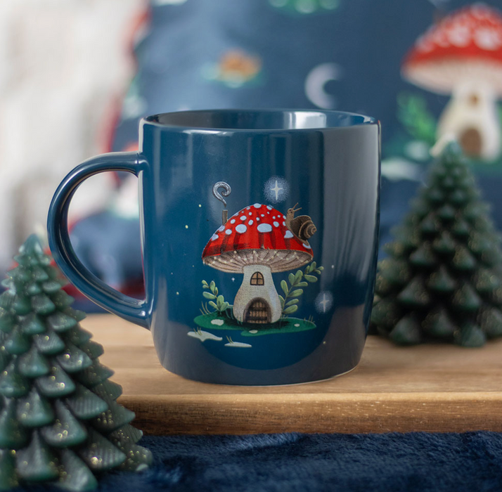 Toadstool ceramic print mug 340ml