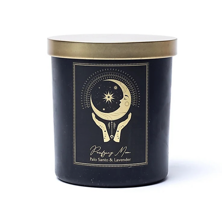 Purifying Moon Manifestation Candle in a Glass Jar with Lid