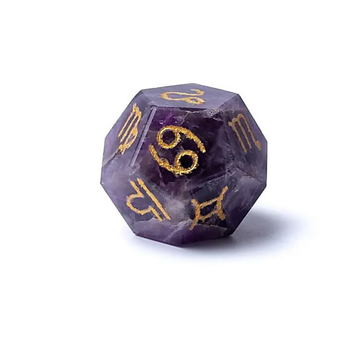 Crystal astrology dice approx. 3cm